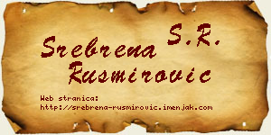 Srebrena Rusmirović vizit kartica